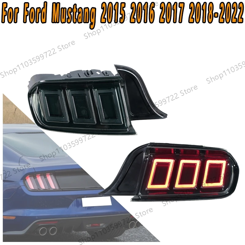 

Светодиодный поворотный мигающий фонарь для Ford Mustang 2015 2016 2017-2022, задний фонарь, задний стоп-сигнал, сигнальная лампа дальнего света