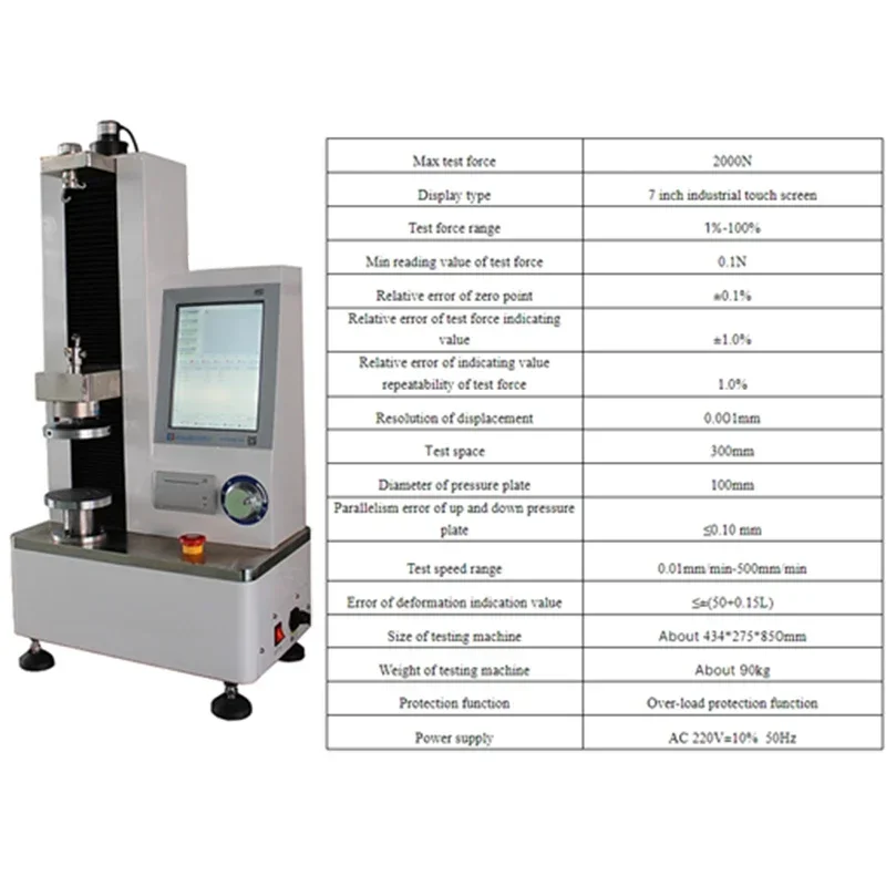 Digitale Display Klep Lente Druk Tester Universele Treksterkte Belasting Testapparatuur Compressie Machine