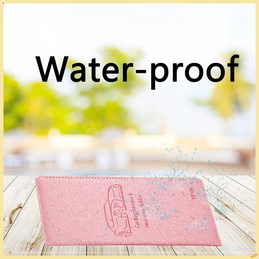 حامل بطاقة تسجيل السيارة والتأمين - صندوق قفازات السيارة الجلدية، منظم حافظة المحفظة الورقية لوثائق السيارات #4