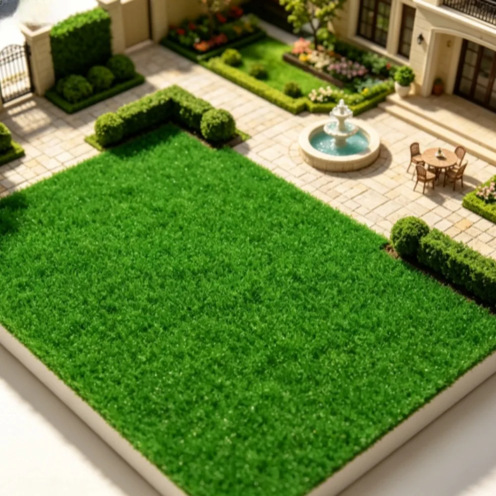 15Pcs DIY Model Turf Grass Paper Artificial Lawn For Architectural Sandbox Landscape Building Scenery Miniature Garden Decor