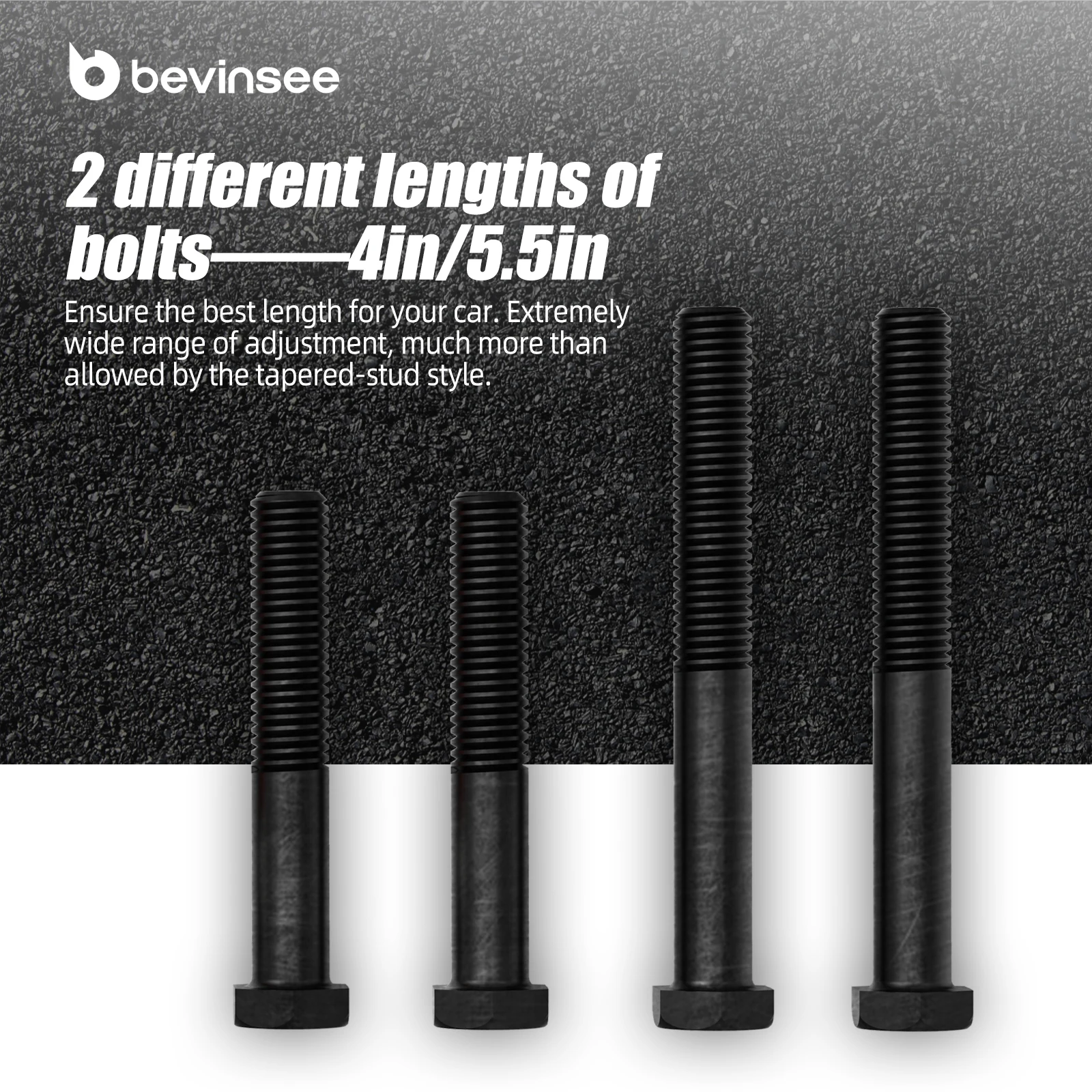 BEVINSEE Adjustable Outer Tie Rod Ends for Maximum Power Bump Steer Kit for ford Mustang GT V8 Roush & Saleen Vehicles 1979-1993
