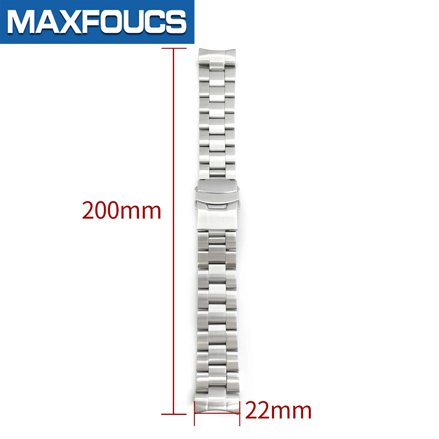 22mm Uhrenarmband für SKX007 Taucheruhr, Edelstahl, gebürstet, gebogen, mit massiven/hohlen Endgliedern, Uhrenband-Zubehör – Detail 4