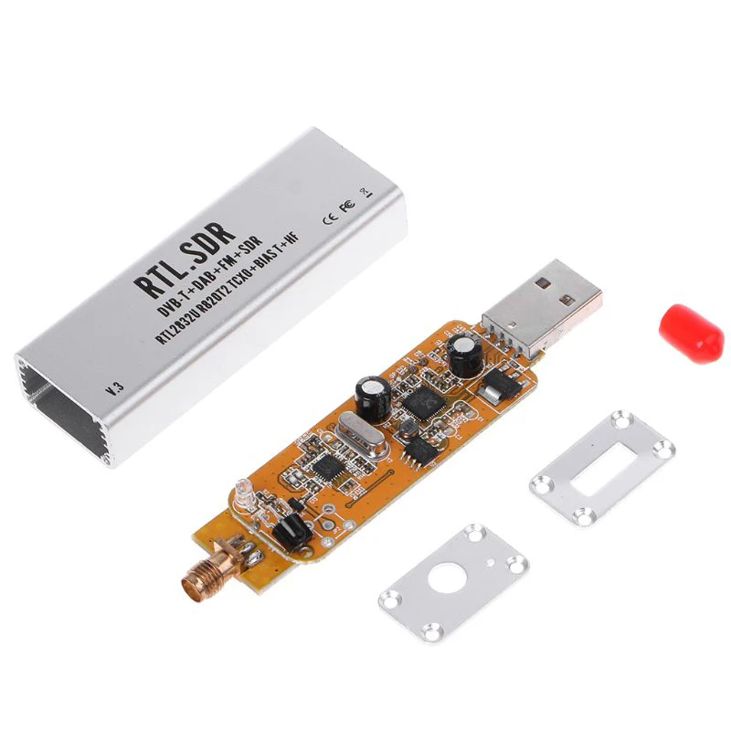 

Программируемое радио RTL-SDR V3 с частотой 0.1 МГц-1.7 ГГц, на базе RTL2832U, с усилителем TCXO 1ppm, разъемом SMA - VVNB