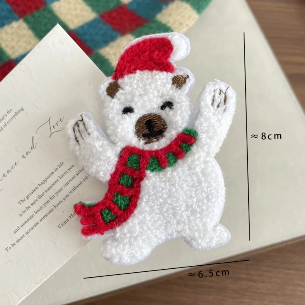 

Polar Bear Christmas Hair Clip Snowman Stocking Plush Xmas Barrettes Gloves Elk Santa Claus Hairpin Hair Styling Accessory