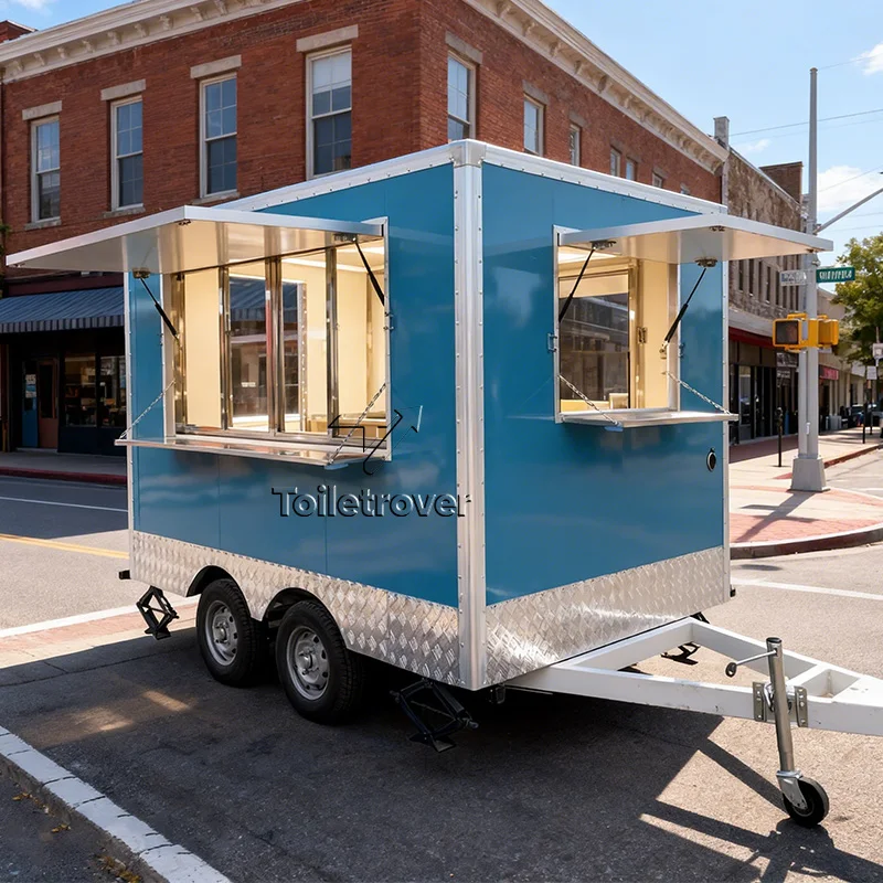 

Street Mobile Food Cart Trailer Hot Dog Food Van Trailer Shipping Container Food Trailer Mini Food Truck Trailer Fully Equipped