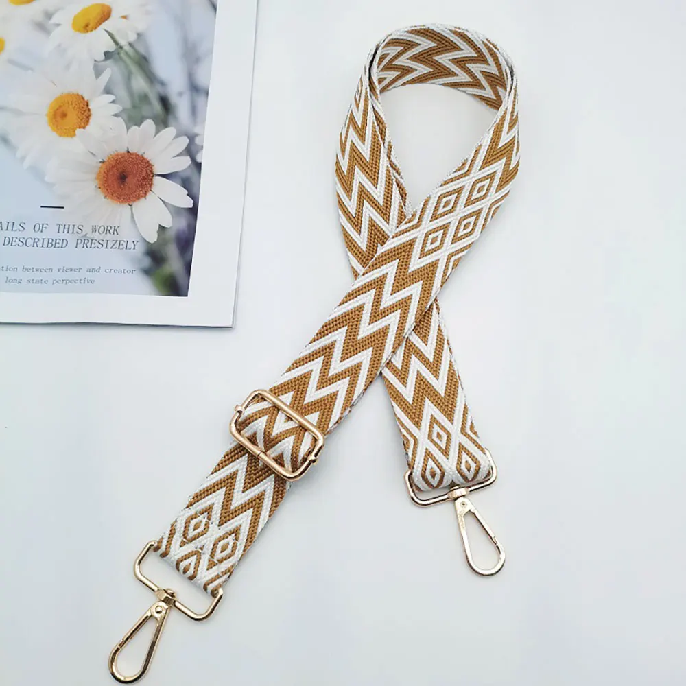 1 قطعة حقيبة كروسبودي حزام الكتف نمط العرقية حزام الكتف قابل للتعديل البوهيمي حقيبة استبدال حزام حقيبة قابلة للإزالة #3