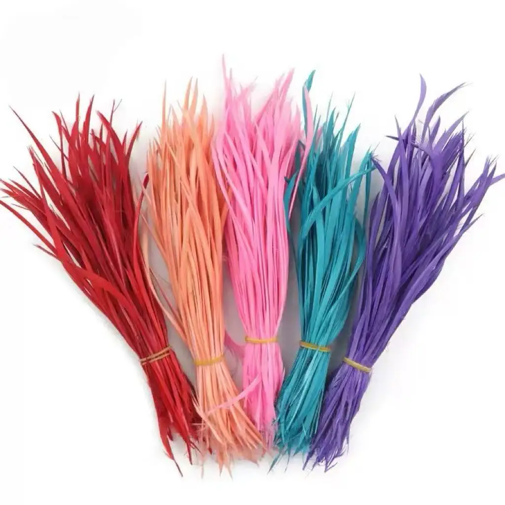 

DIY Goose Unilateral Torn Feather Earrings Necklace Color Torn Wedding Home Decoration