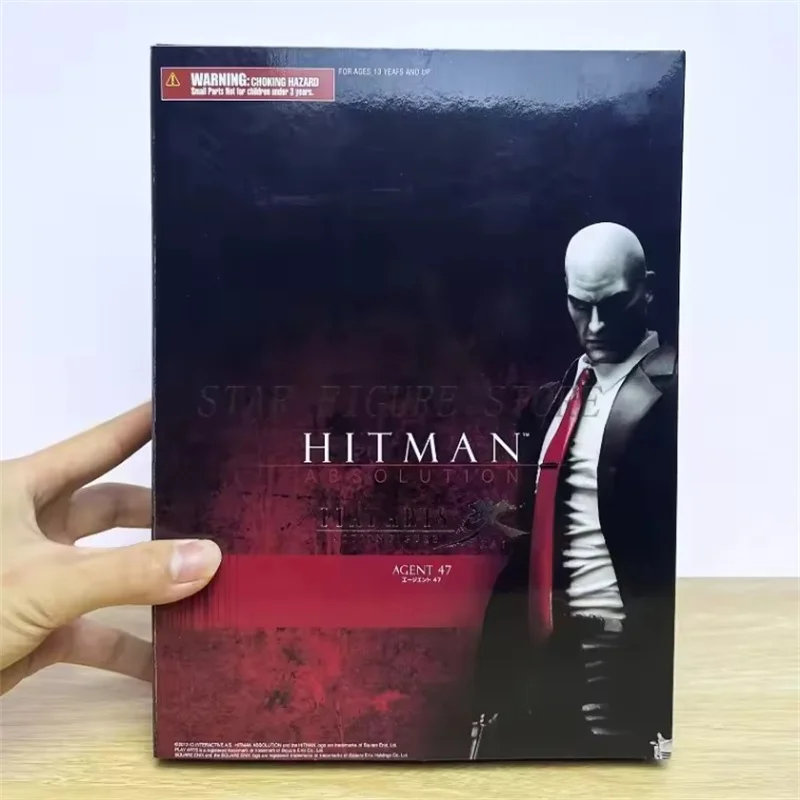 Play Arts Hitman Agent 47 ПВХ фигурку суставы подвижная Коллекционная модель игрушки подарки 25 см