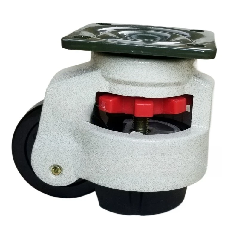 Horizontal adjustment caster GD-100F equipment caster universal wheel 95 × 95mm, installation hole spacing of 70 × 70mm