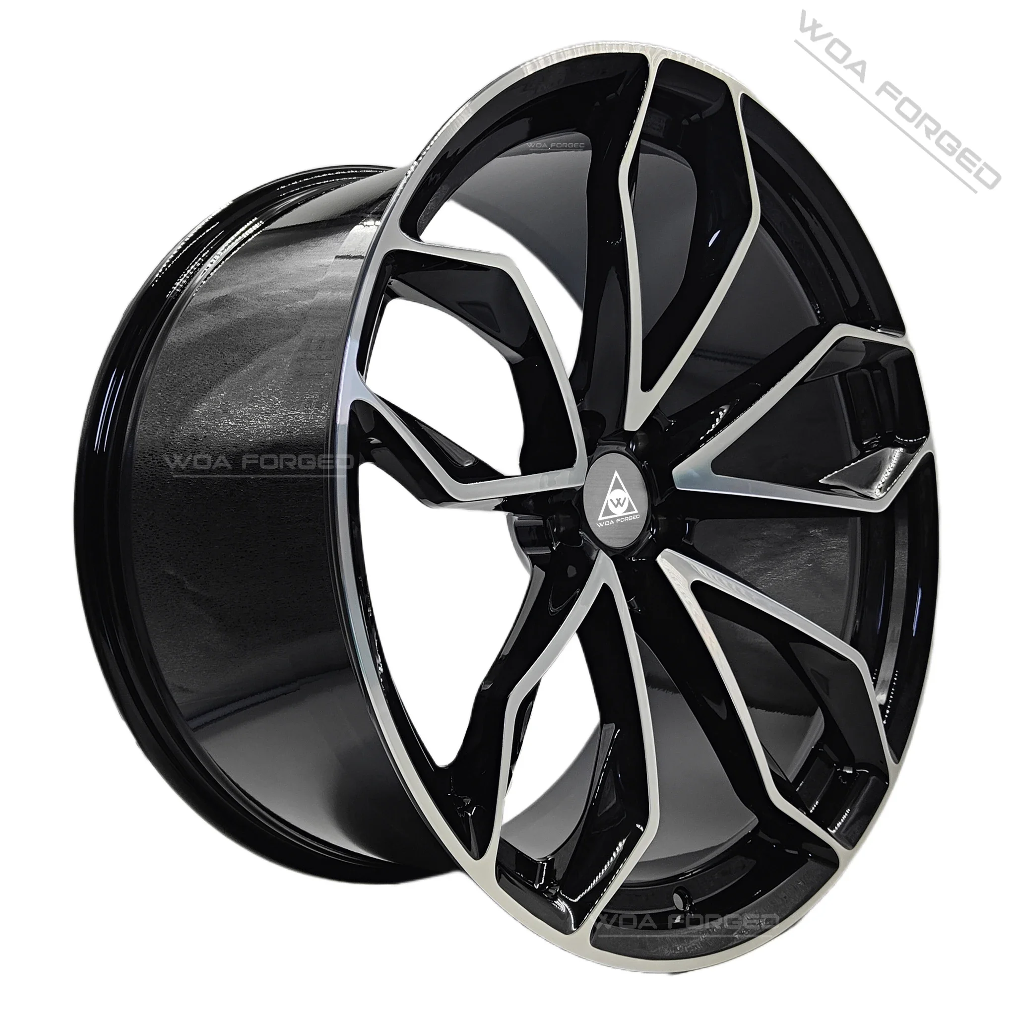 وجه آلة أسود لامع جديد 18 19 20 21 22 بوصة جنوط عجلات مصنوعة من خليط معدني مزورة ، لسيارات BMW M3 M4 M5 M6 M8 X5M X6M ، رينج روفر ، فيراري #2