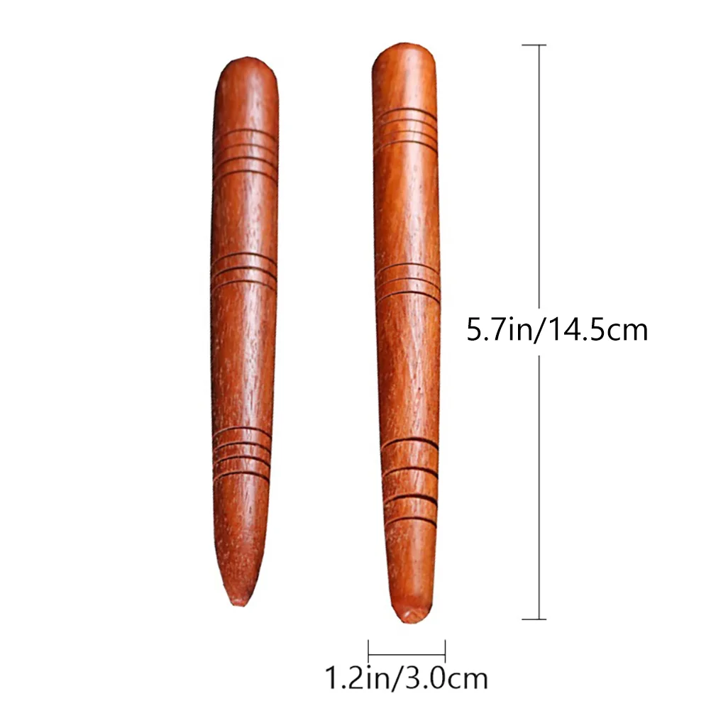 3 Pcs Acupressure Pen Natural Wood Massage Rod Facial Tools Feet Lightweight Smooth Safe Human Body Neck