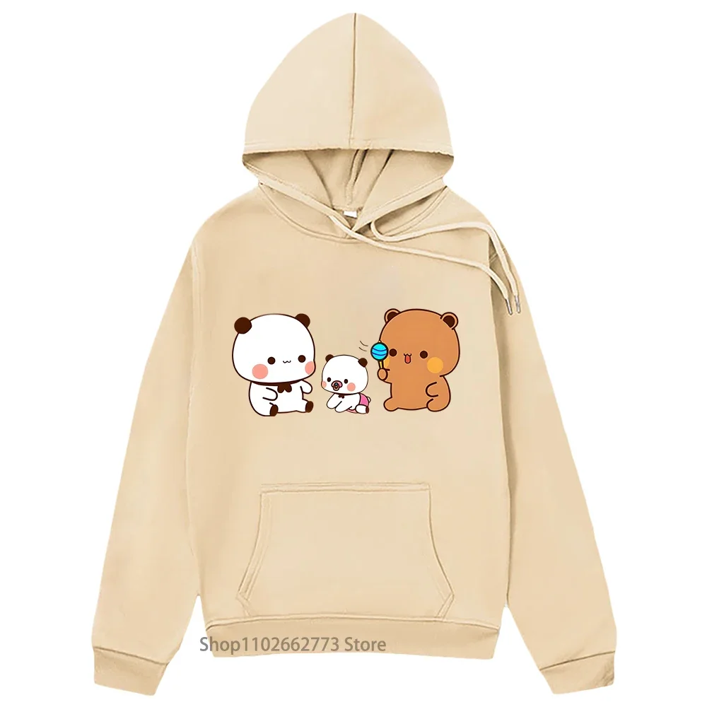 

Bubu Dudu and Baby Panda Bear Print Hoodies Kawaii Cute Girls Clothes Winter Fleece Casual Streetwear Men Women Clothes Harajuku