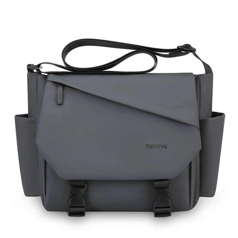 

New Large Capacity Men's Crossbody Bag Adjustable Strap PU Shoulder Bag Waterproof Multi-pockets Business Messenger Bag Sports