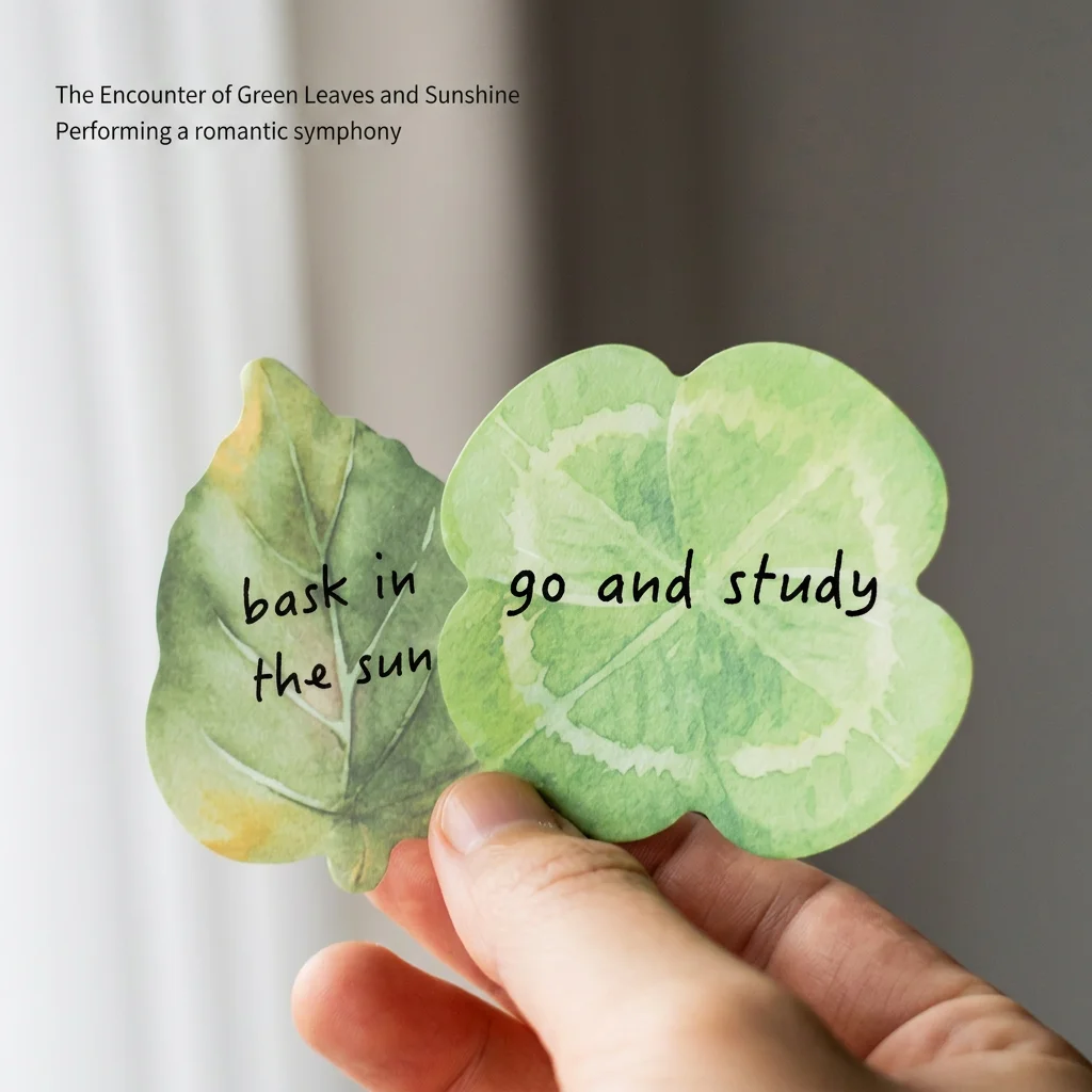 Adhesive Memo Pads Realistic Leaf Sticky Notes Decorative Memo Pads Double Adhesive Reusable Sticky Notes For Diy Craft Office
