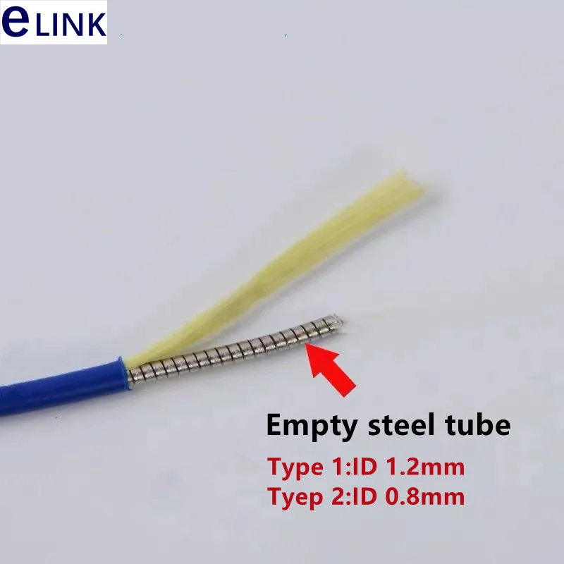 armored empty tube 500mtr 3.0mm 2.0mm empty pipe 0.8mm 1.2mm empty tube inside blue no optical fiber inside