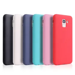 Ricestate Matte Case For Samsung Galaxy A6 A8 Plus J6 J8 2018 J4 Plus 2018 S8 S9 S10 S11 Plus Soft Candy color Silicone Case