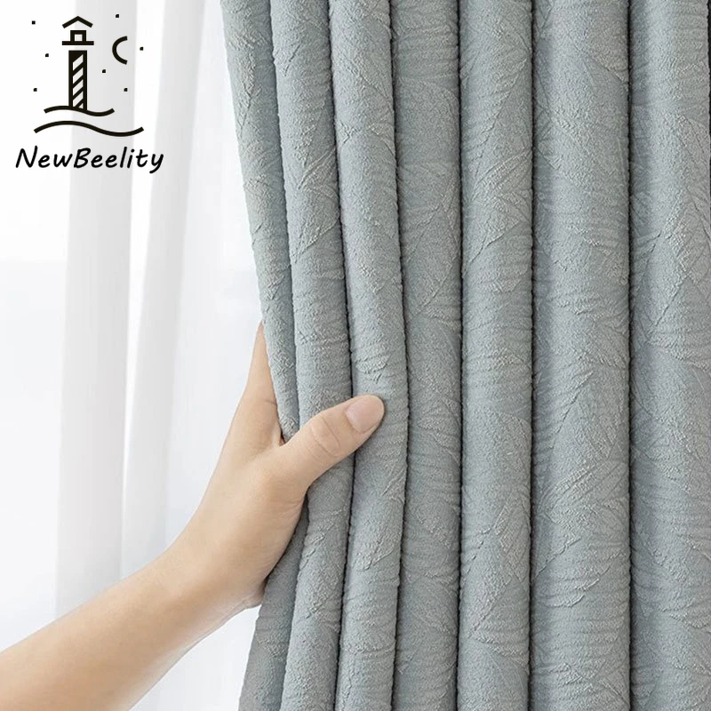 

High-precision Relief Gold Leaf Jacquard Villa Luxury Curtains for Living Room Bedroom Dining Thickened Noise Reduction Shading
