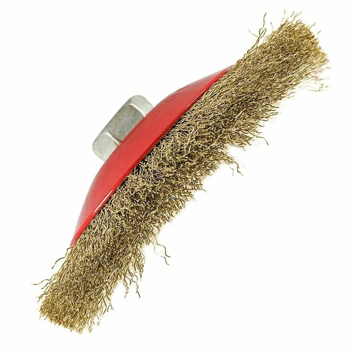 1 قطعة سلك شطبة فرشاة الروتاري الصلب النحاس مطلي فرشاة سلك عجلات M14 الموضوع ل زاوية طاحونة إزالة الصدأ تنظيف أداة