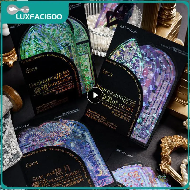 Цветочное окно, церковная наклейка, практичные материалы для коллажей, уникальный и очаровательный дизайн, создайте собственные мечты, изысканный дизайн