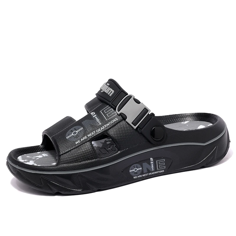 

Summer Men's Eva Flat Sandals Non-slip Wear-resistant Soft Sole Outdoor Minimalist Fashion Casual Beach Slippers