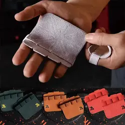 Fitnesshandschoenen met vier vingers Gym Halters Gewichtheffen Koeienhuidhandschoenen Antislip Slijtvaste Palm Bescherm Workout Handsteun