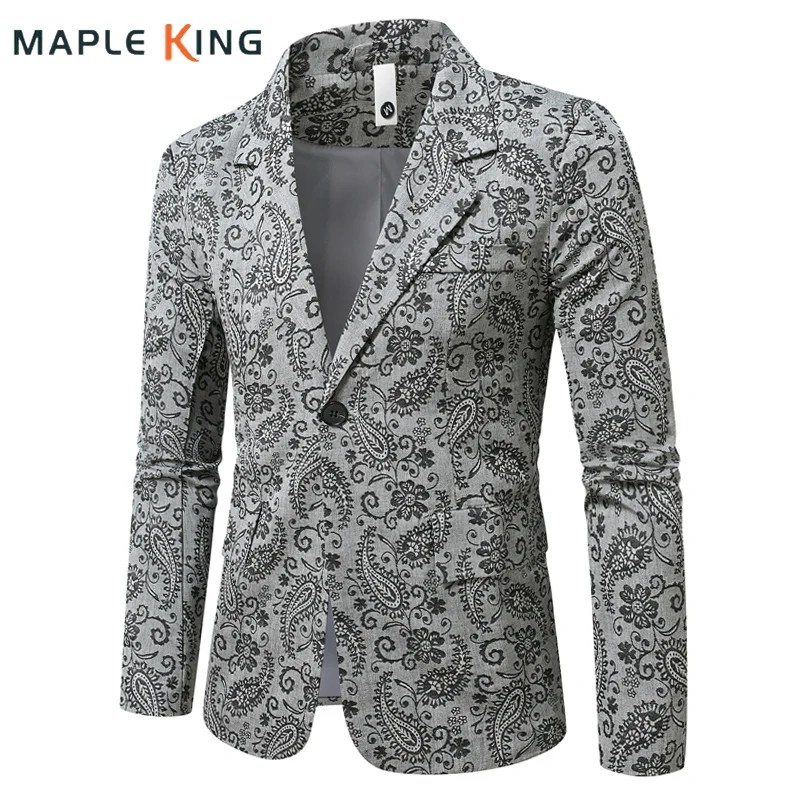

Paisley Floral Wedding Suits for Man Luxury Blazer Slim Fit Hombre 2025 Steampunk Mens Single Button Elegant Party Blazer Jacket
