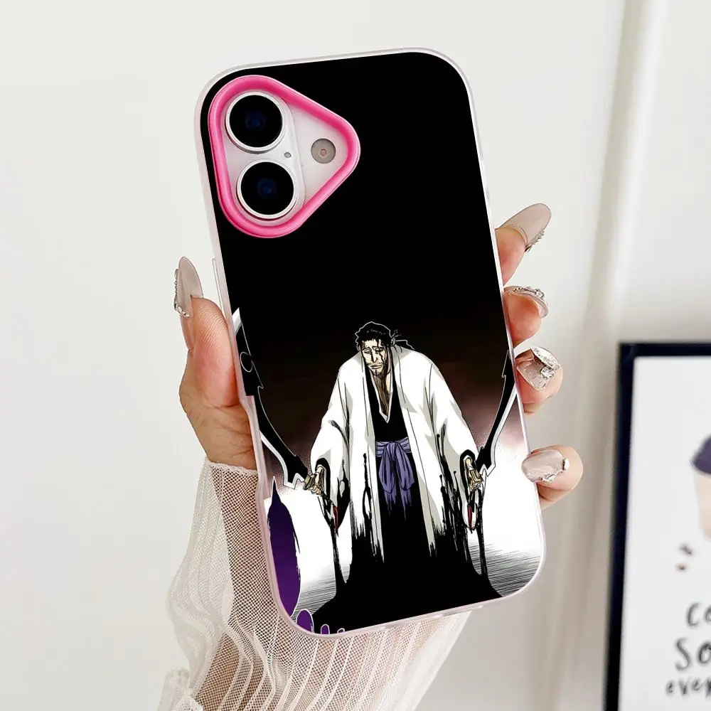 

Kyouraku Shunsui Jelly Double layer Rose Red Mobile Phone Case for iPhone 17 16 15 14 13 12 11 Air Pro Max Plus Protective