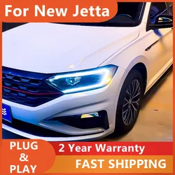 Car Accessories for Volkswagen Jetta Headlights 2019-2022 Sagitar Headlamp DRL Turn Signal High Beam Projector Lens