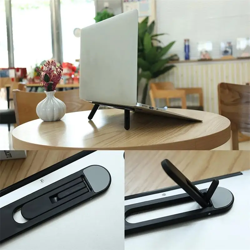Universele Laptop Riser Stand Cooling Pad Onzichtbare Laptop Beugel Staat Voor Macbook Pro 13 15 Air Lenovo Samsung Notebook ﻿