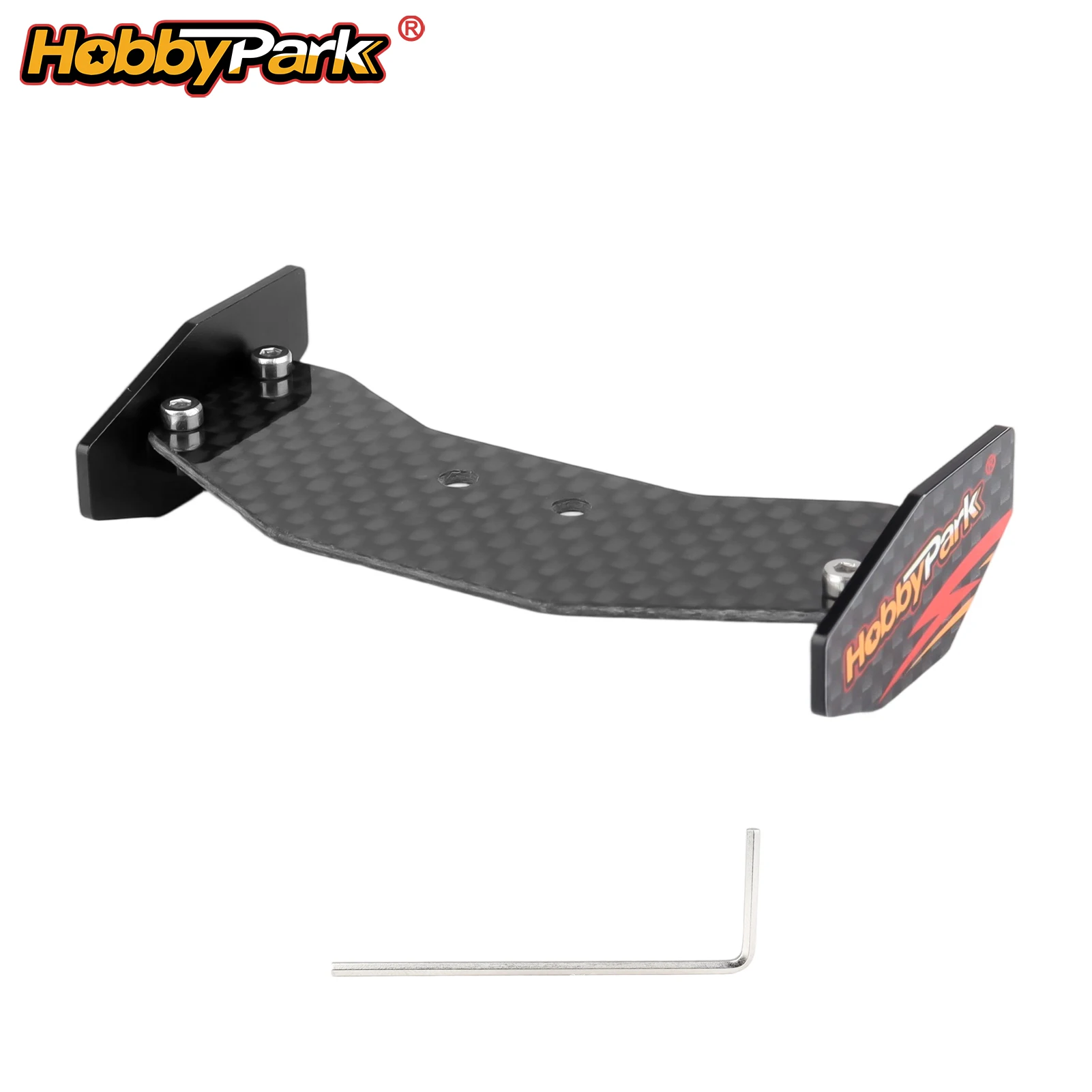 HobbyPark Upgrade Aluminum Carbon Fiber Wing Body Spoiler for 1/24 Losi Micro-B Buggy High Downforce Upgrade Parts