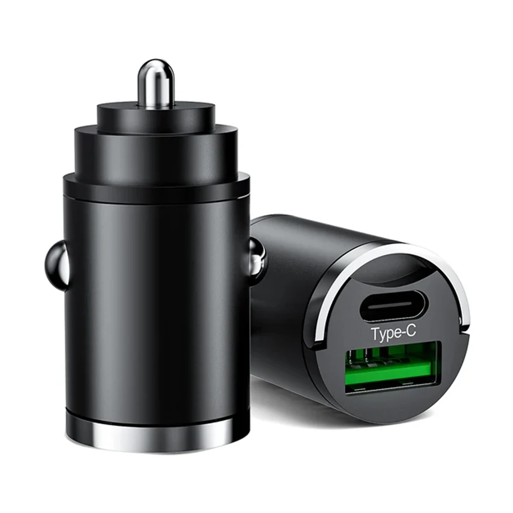 Mini 100W PD QC Pull Ring Super Snel Opladen Autolader USB C Autotelefoon Oplader Adapter Voor iPhone Xiaomi Samsung Huawei