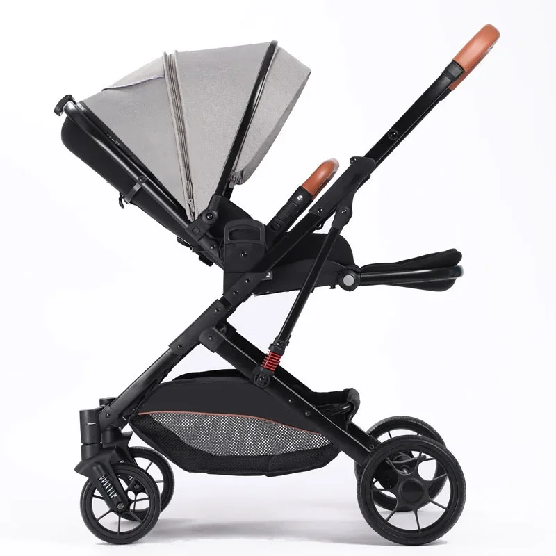 Folding Stroller High Landscape Lightweight Travel Stroller Newborn Baby Two-way Swivel Seat Shock Absorption Baby Stroller