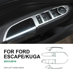 For Ford Escape KUGA 2013 2014 2015 2016 2017 2018 2019 Car Door Window Switch Button Panel Stainless Steel Material Sticker