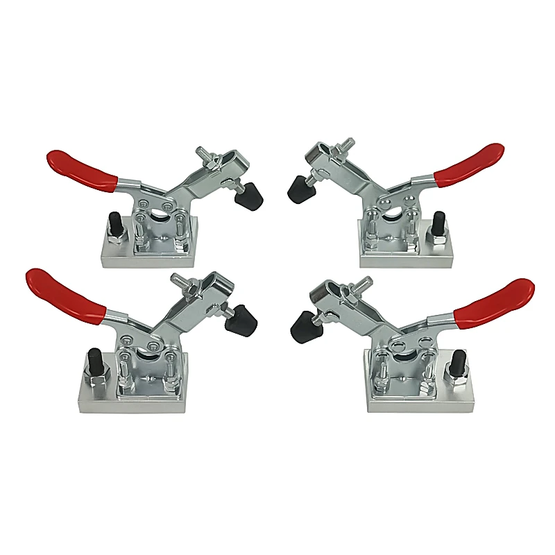 4pcs/set Horizontal Toggle Clamp 90Kg Quick Release Tool Horizontal Clamps Hand New Heavy Duty Tooling Accessory CNC Woodwork