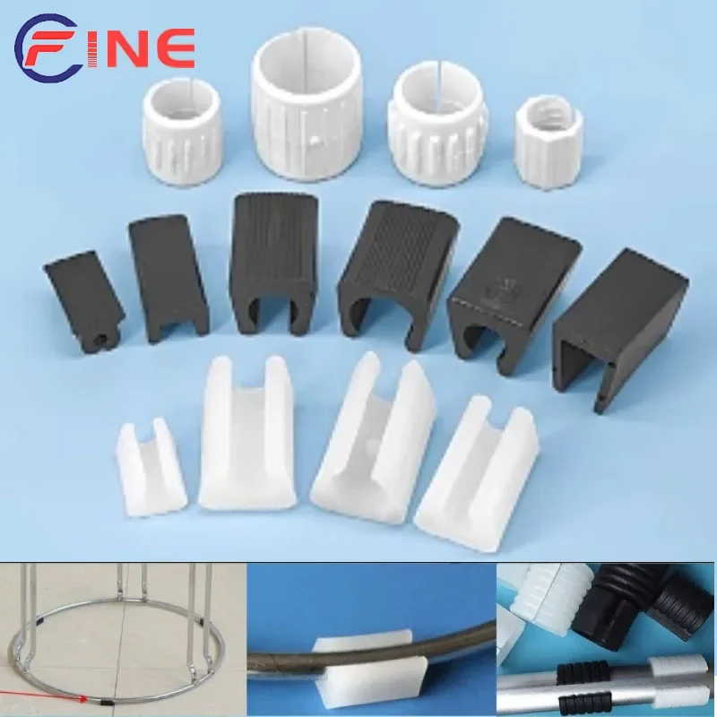 1-20Pcs U Shaped Chair Leg Pad Chair Foot Bumper Damper Anti-front Tilt Non-slip Durable Tube Caps Pipe Clamp Floor Protector