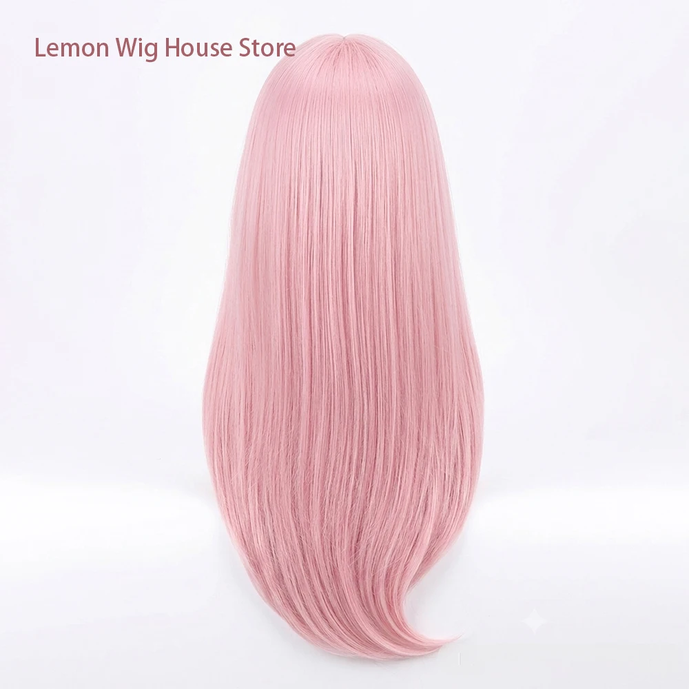 Picture 6: Pink Wig Lolita Long Straight Hair Natural Layered Wigs for Women Daily Cosplay Wig Halloween Heat Resistant Synthetic Hair 가발