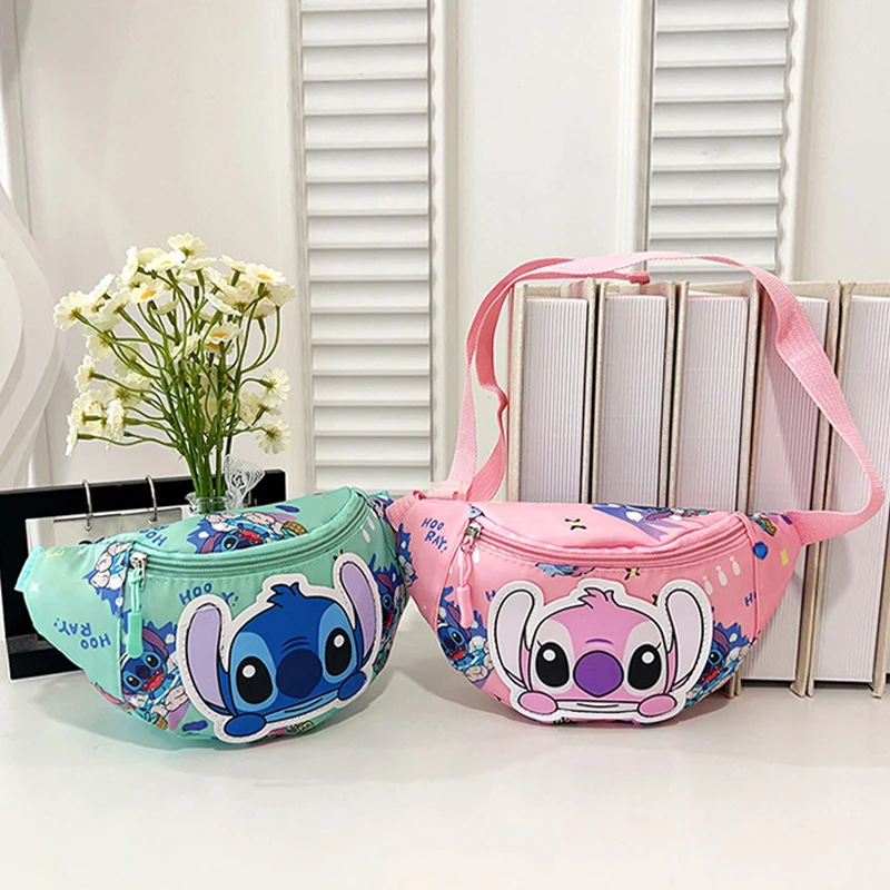 디즈니 스티치 크로스바디 백 애니메이션 귀여운 스티치 & 엔젤 체스트 백 슬링 웨이스트 백 만화 귀여운 동전 지갑 크리스마스 선물용