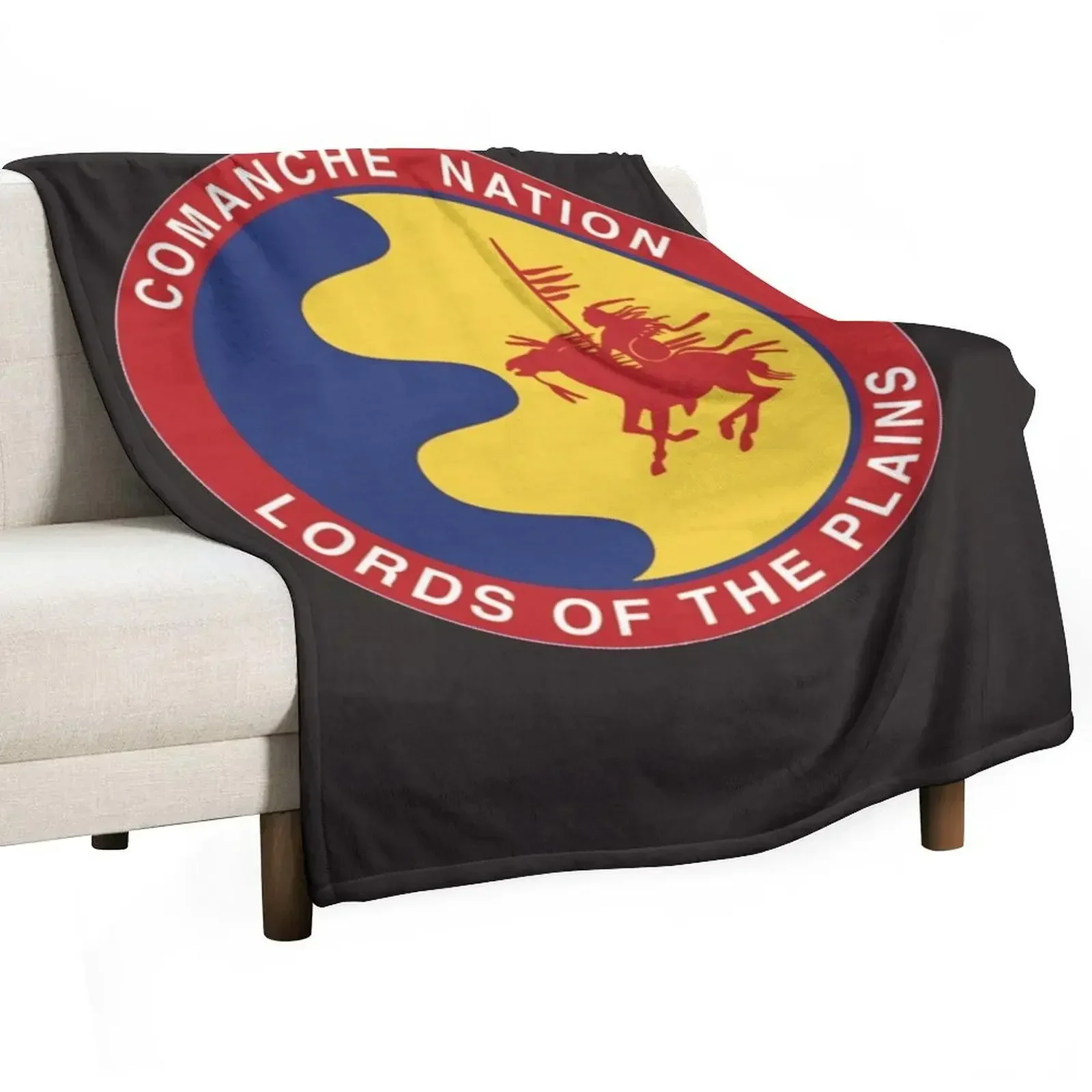 Comanche Nation Seal Lords Of The Plains Throw Blanket Giant Sofa blankets and throws warm for winter Bed covers Thins Blankets