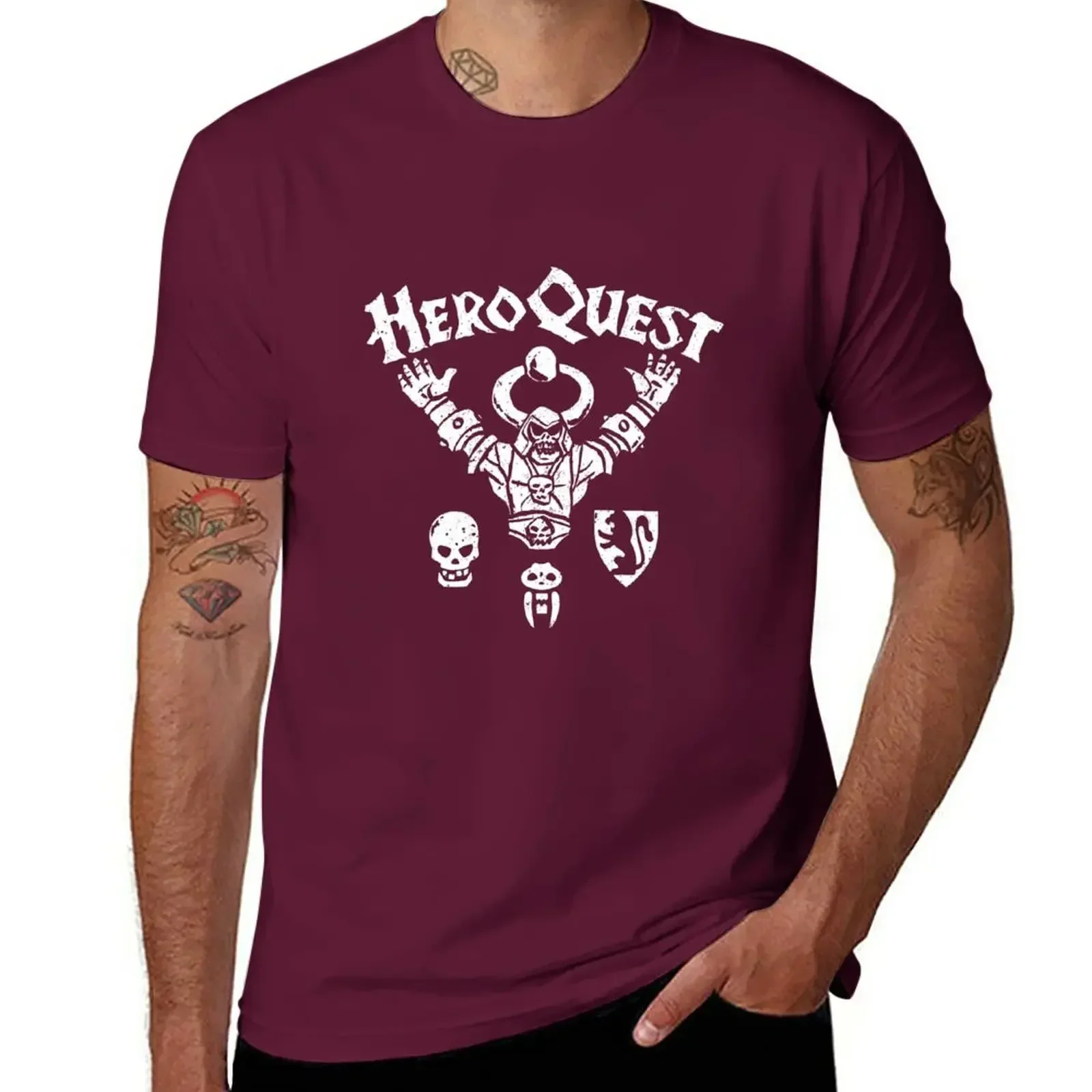 Hot Sale New Arrival  HEROQUEST T-Shirt Cartoon funnys kawaii clothes mens graphic anime vintage Short Sleeve Round Collar style