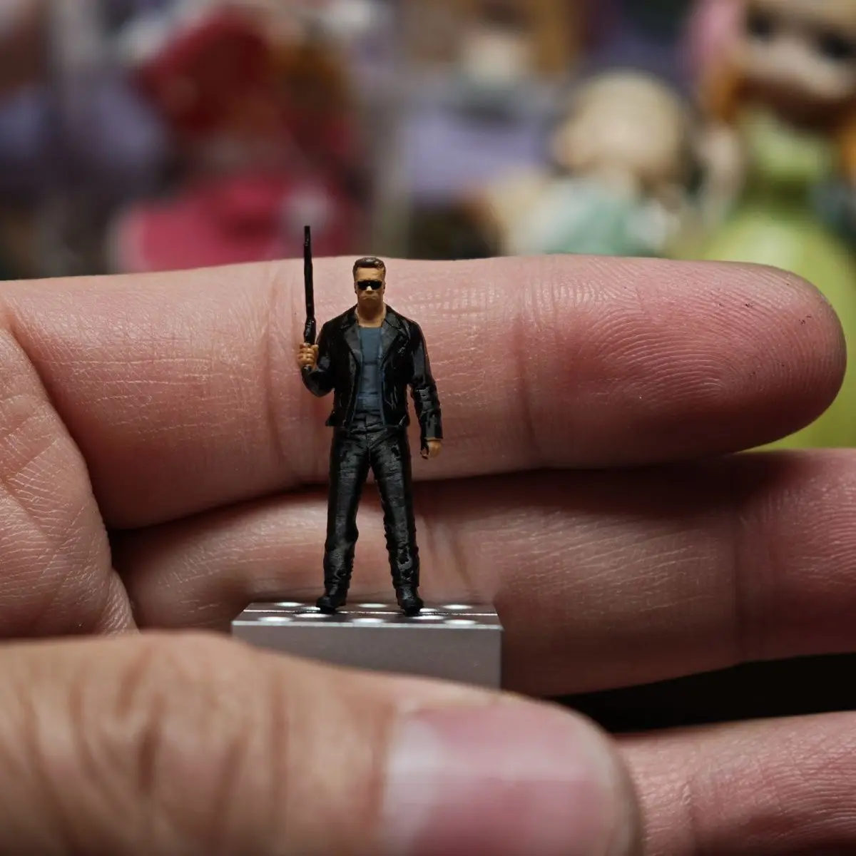 Figurines 1:64 en résine peinte à la main, modèle statique Terminator Diorama, bricolage