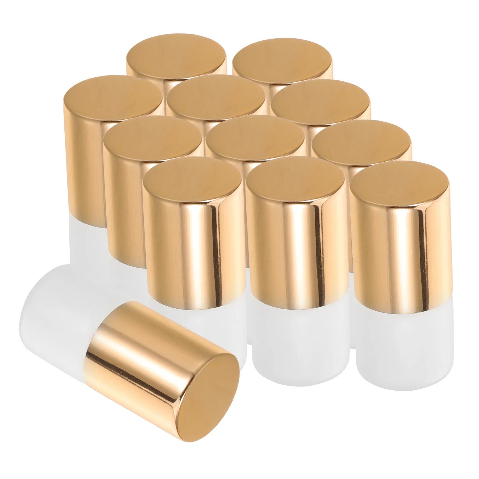 20 個 1 ミリリットルガラスロールオン香水ボトル詰め替え可能なエッセンシャルオイルアロマセラピーサンプルバイアル旅行容器ゴールデン