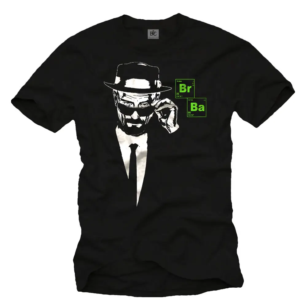 

BAD HEISENBERG MEN T-SHIRT WITH BREAKING WALTER WHITE - SHORT SLEEVE PINKMAN TEE