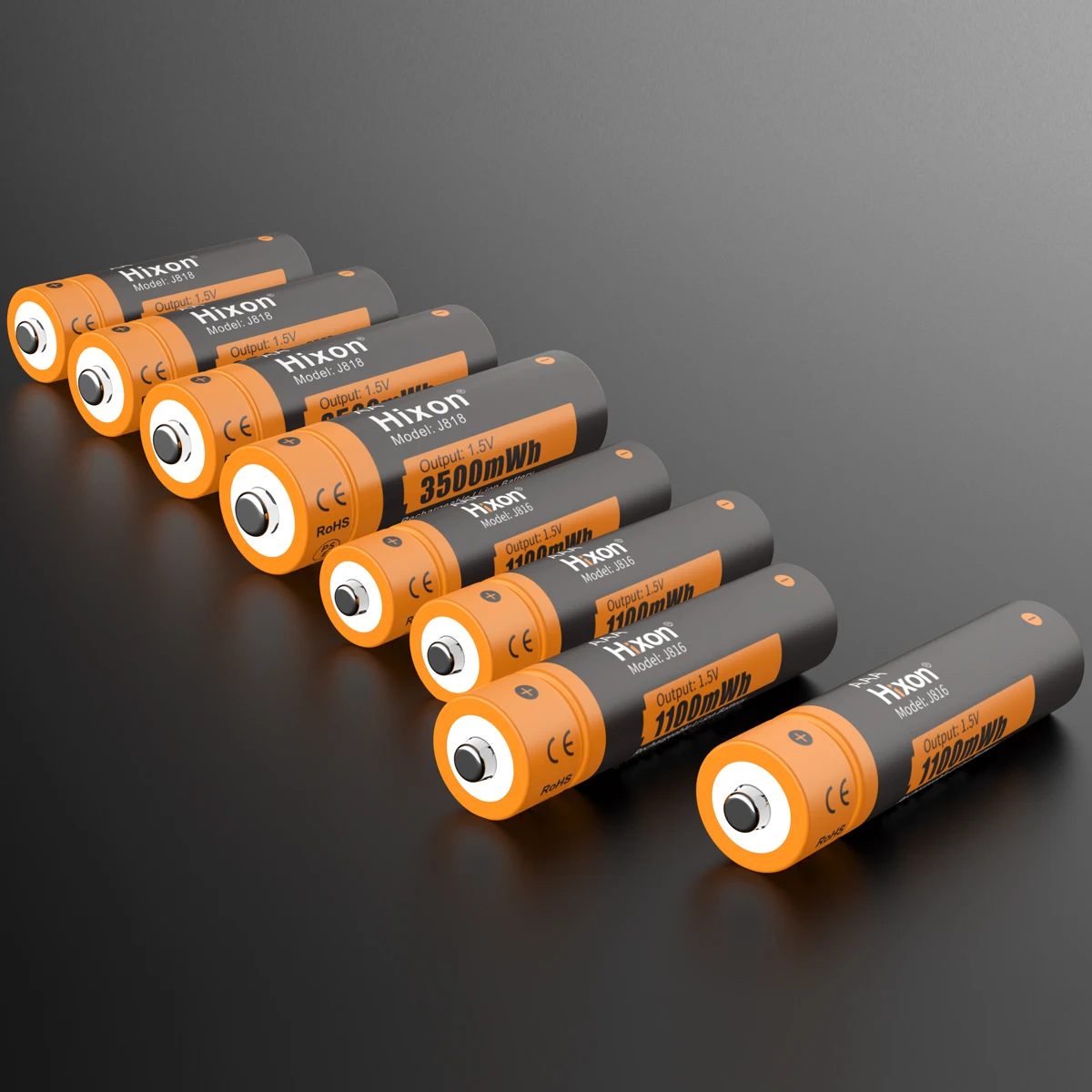 Hixon AAA 1100mWh batteria ricaricabile agli ioni di litio da 1.5V, supporto all'ingrosso, torcia elettrica, ventola, macchina da gioco per Mouse sono disponibili