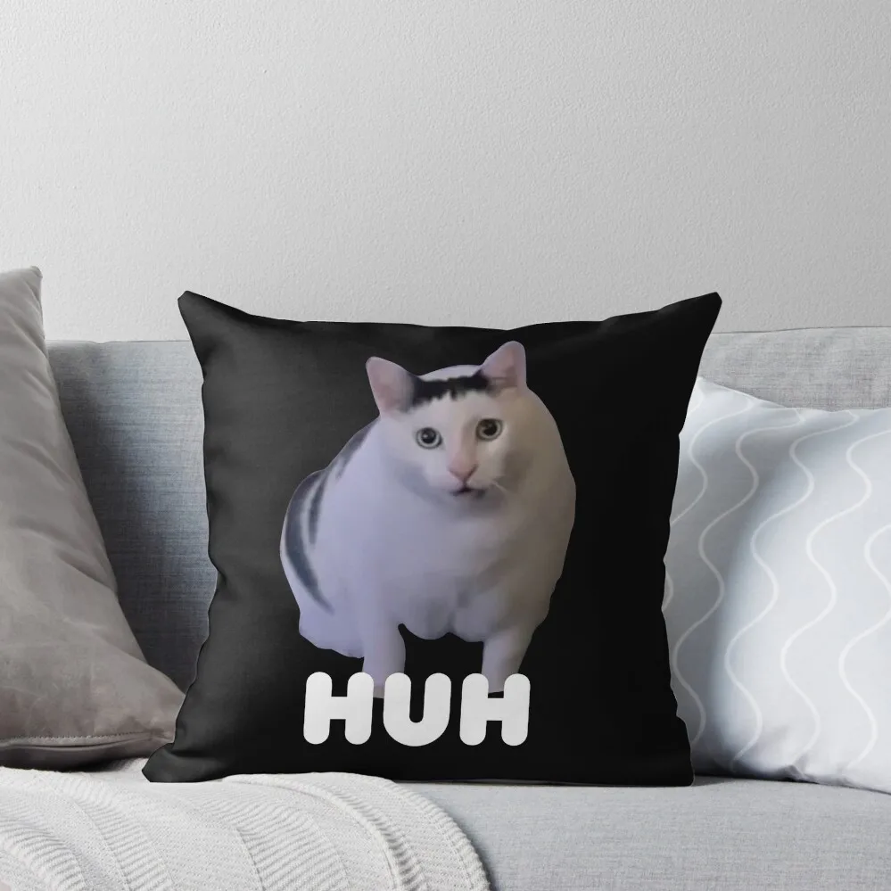 

Huh Cat Meme Throw Pillow pillow pillowcase Luxury Sofa Cushions Decorative Cushions For Living Room Ornamental Pillow