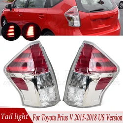 Taillamp-luz trasera de coche para Toyota Prius V PriusV, lámpara de marcha atrás de parada y freno, versión estadounidense, 2015-2018, 8155147272
