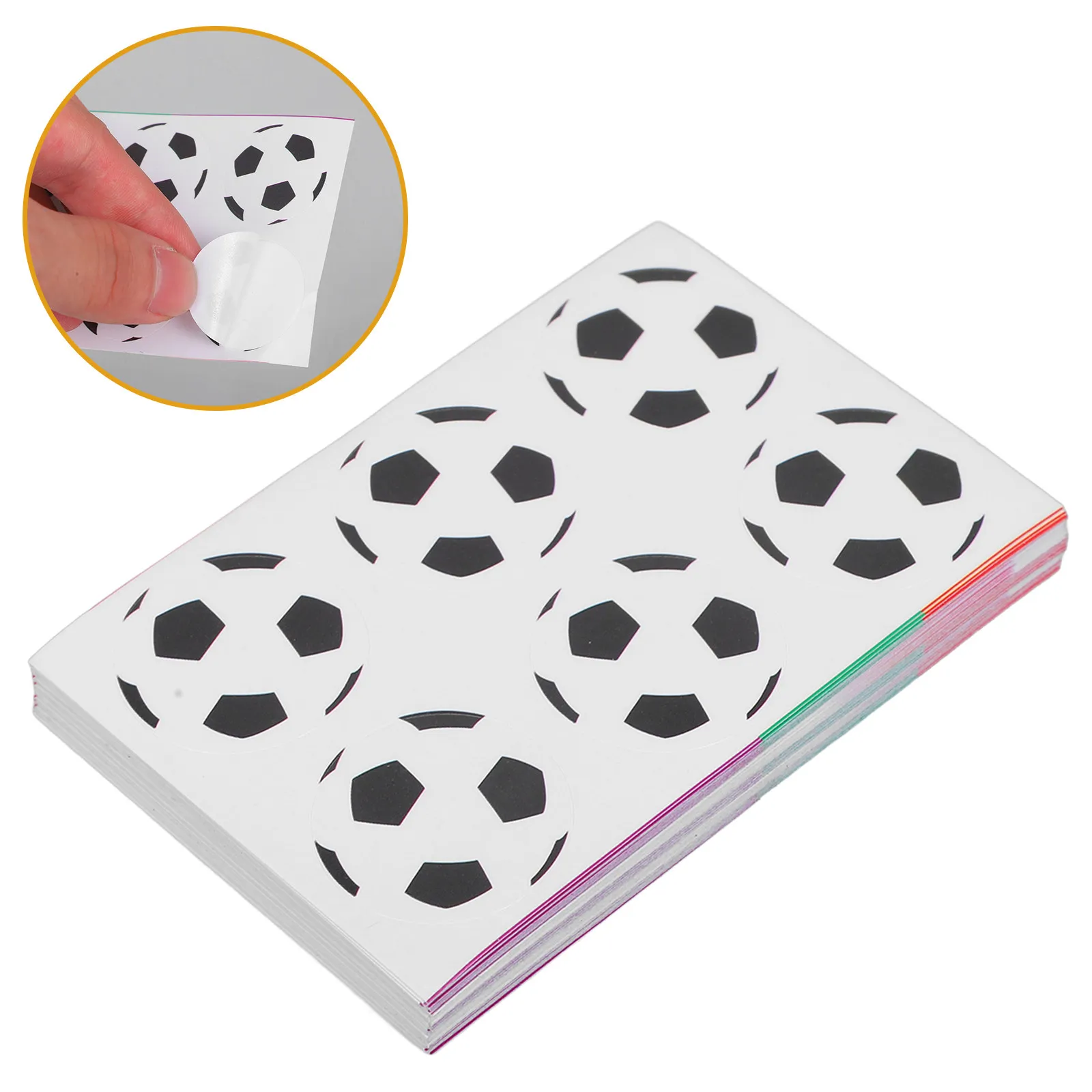 

300 шт. футбольных наклеек для декора: для ноутбуков, подарочной упаковки, скрапбукинга, самоклеящиеся этикетки