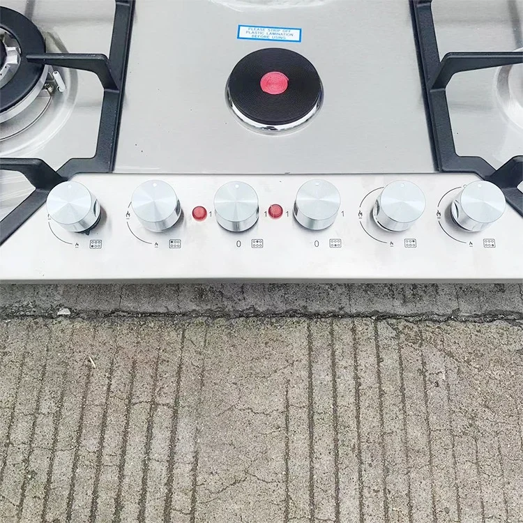 موقد غاز 6 موقد غاز ستانلس ستيل 4 موقد غاز الموقد 2 موقد كهربائي موقد مزدوج الاستخدام المدمج في الفرن