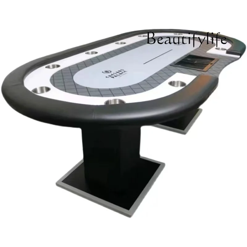 

Texas Hold'em Folding Table Folding Foot Chips Competitive Table Competition LED Light USB Custom Table Cover