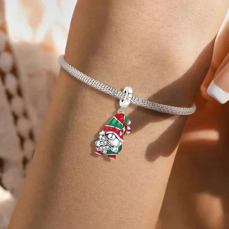 Heiß begehrte Bell Elf Schmetterlingsknoten-Weihnachtsserie Charms Perlen passend für Armbänder 925 Sterling Silber Weihnachtsgeschenk Feiner Schmuck – Detail 19