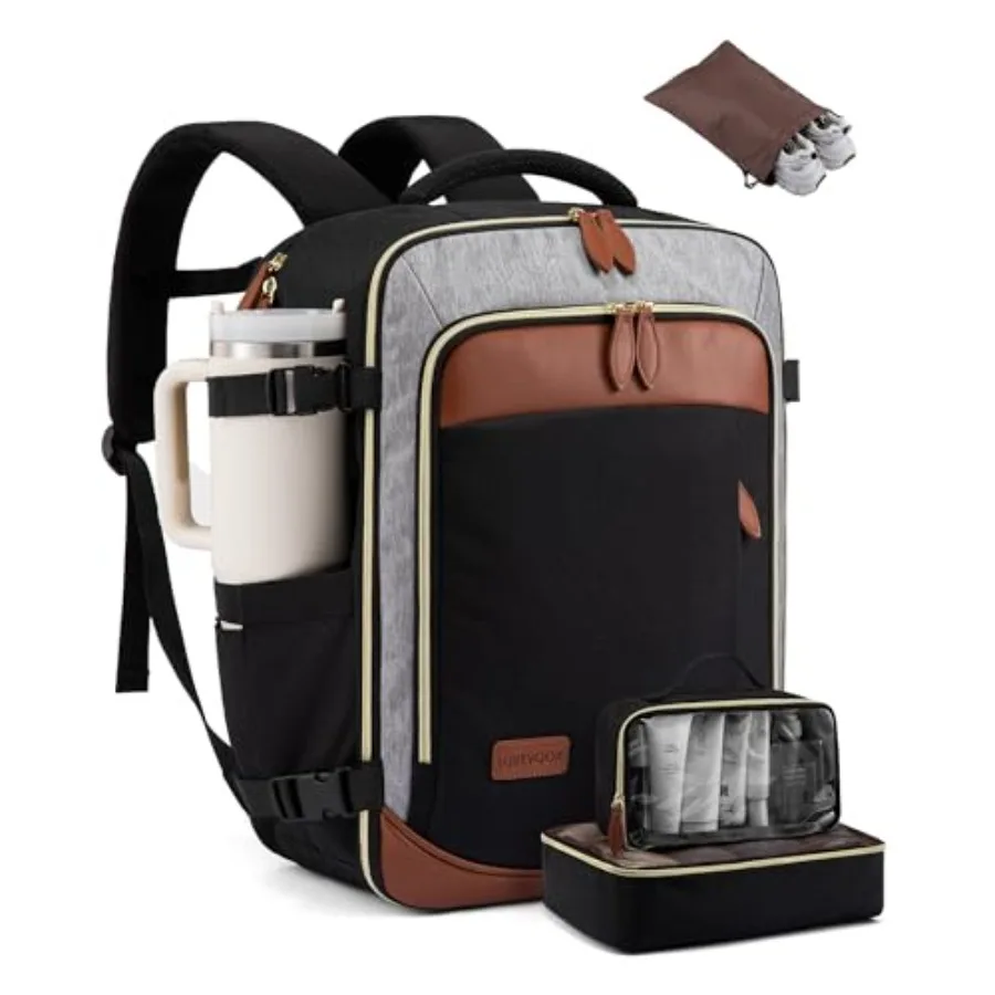 Travel Backpack Carry On Airle Approved, Backpack Packg Cubes, TSA Travel Essentials Carry On Bag, Waterproof Weekender Overnig